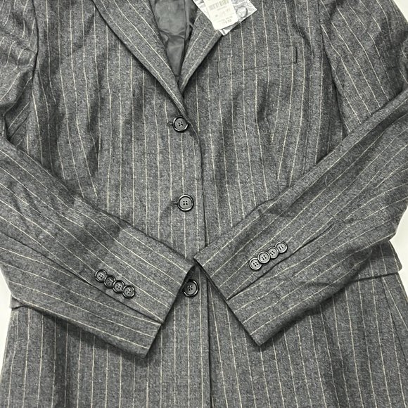 Brooks Brothers 346 Womens Sz 8 Jacket Blazer New Gray Striped NWT - Picture 3 of 7